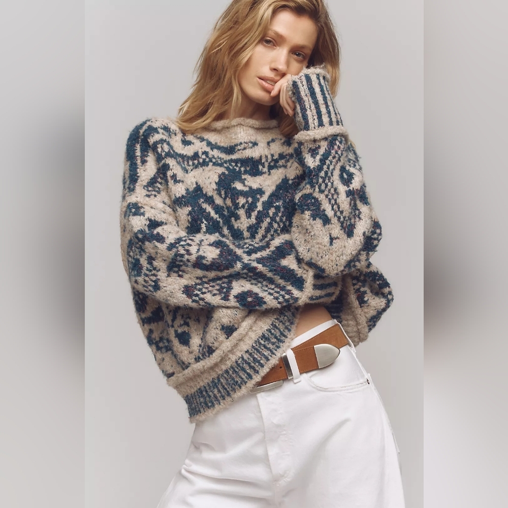 Anthropologie Pilcro Relaxed Roll-Neck Sweater